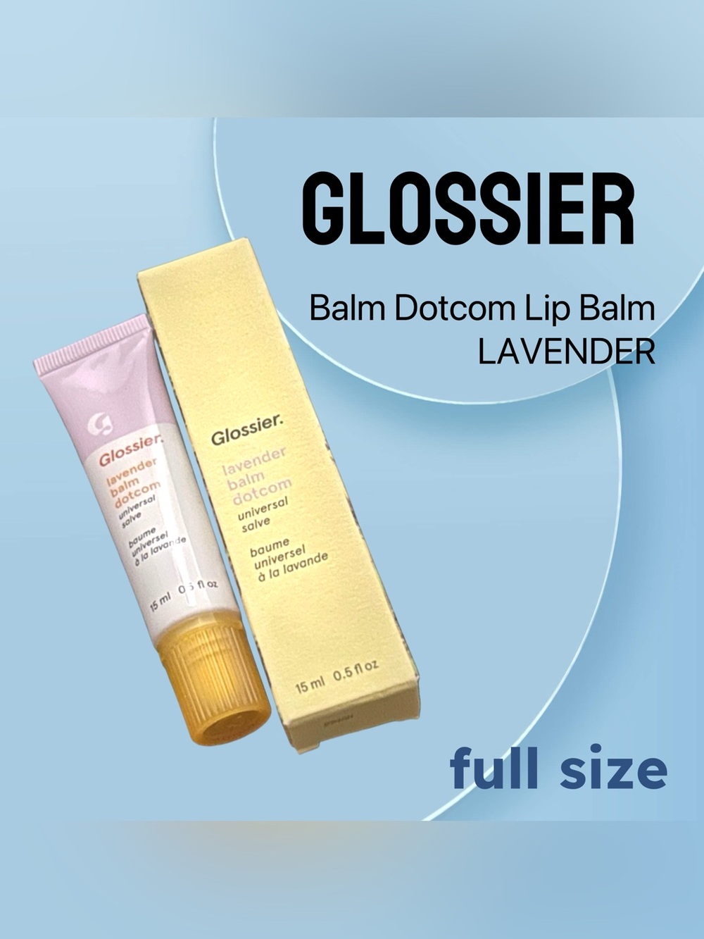 🇺🇸🆕NIB GLOSSIER | FULL | LAVENDER Balm Dotcom Lip Balm Cozy & Shiny